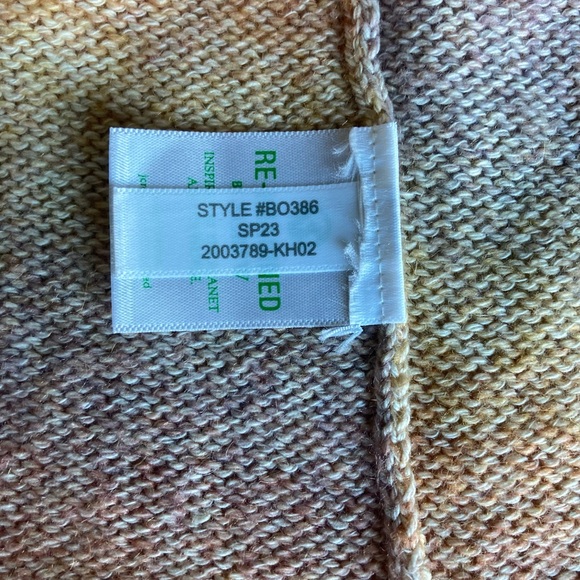 J. Crew Pink Beige Yellow Crew Neck Long Sleeve Pullover size M - Picture 11 of 14